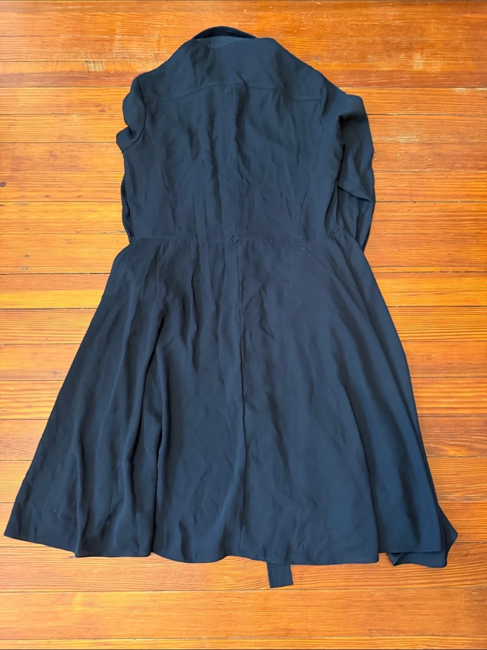 Authentic Louis Vuitton Black Long-Sleeve Button-Down Shirt Dress Size 38